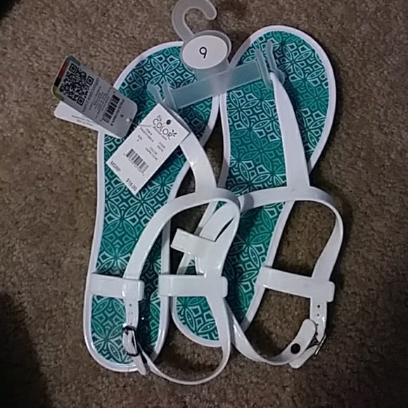 BNWT All For Color White Jelly Sandals - Picture 2 of 3
